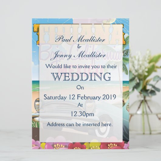 ティフアナ・バハ・カリフォルニアメキシコ旅行ポスター 招待状 (スタンド正面)