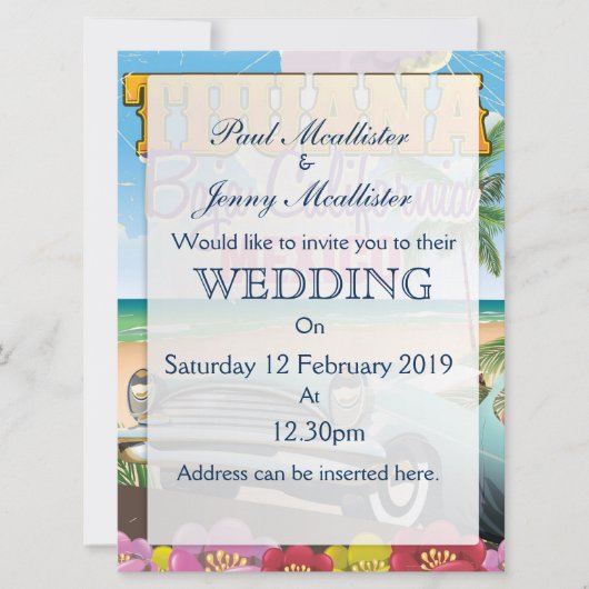 ティフアナ・バハ・カリフォルニアメキシコ旅行ポスター 招待状 (正面)