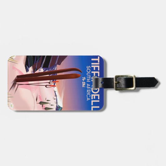 ティフインディル南アフリカのスキーポスター ラゲッジタグ (正面横)