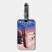 ティフインディル南アフリカのスキーポスター ラゲッジタグ (裏面縦)
