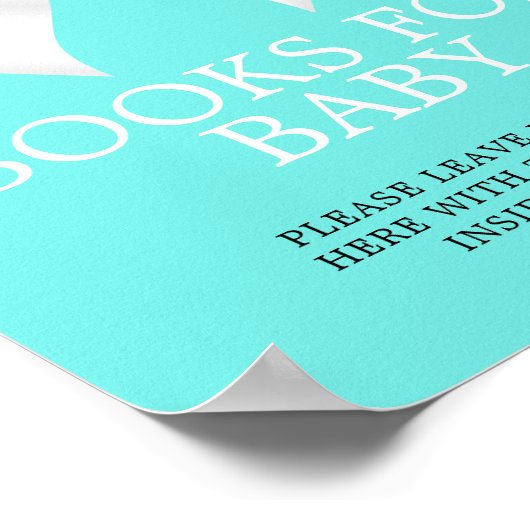 ティフエレガントァニー赤ちゃんシャワーベビー標識用ブック ポスター (角)