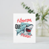 ティブロンはQUE PEDOと言う、サメ、何が起こっている ポストカード (スタンド正面)