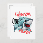 ティブロンはQUE PEDOと言う、サメ、何が起こっている ポストカード (正面/裏面)