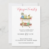 ティプスアンドトースティレッドバークリスマスパーティの招待状 招待状 (正面)