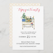 ティプス&トースティクリスマスパーティの招待状 招待状 (正面/裏面)