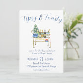 ティプソス&トーストクリスマスパーティー泡立ち招待状 招待状 (スタンド正面)