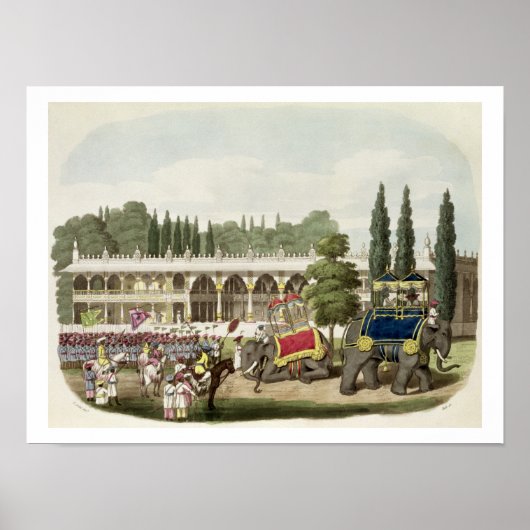 ティプー・サヒブ宮殿（1749年～99年）はT彫り ポスター (正面)