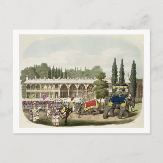 ティプー・サヒブ宮殿（1749年～99年）はT彫り ポストカード (正面)