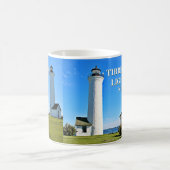 ティベッツポイントライトハウス、ニューヨーク コーヒーマグカップ (中央)