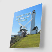 ティベッツポイントライトハウス、ニューヨーク スクエア壁時計 (傾斜)