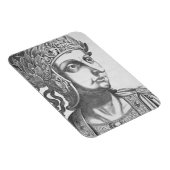 ティベリウス・シーザー(42 BC-37 AD)、1596年(版木、銅版、版画) マグネット (右側)
