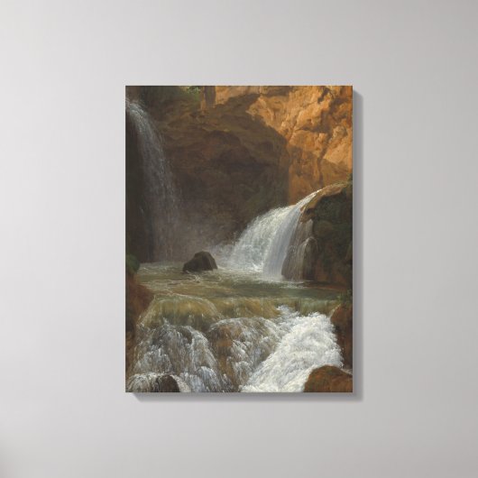ティボリの滝の眺め(Bidauld) キャンバスプリント (正面)