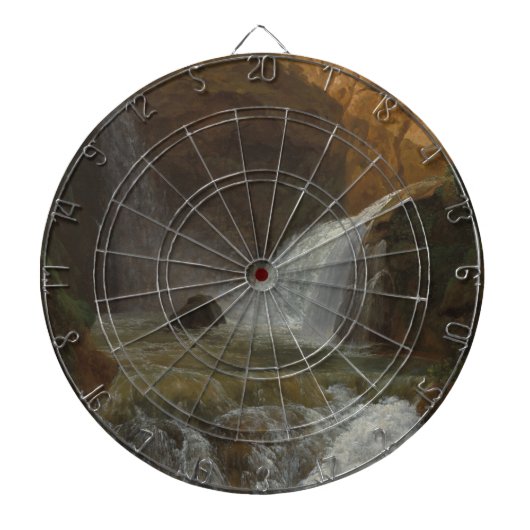 ティボリの滝の眺め(Bidauld) ダーツボード (正面)