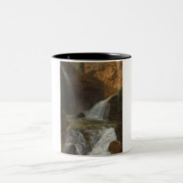 ティボリの滝の眺め(Bidauld) ツートーンマグカップ