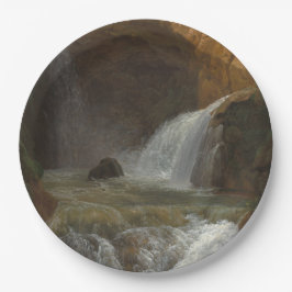 ティボリの滝の眺め(Bidauld) ペーパープレート