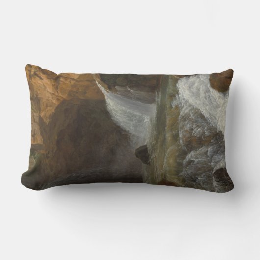 ティボリの滝の眺め(Bidauld) ランバークッション (正面)