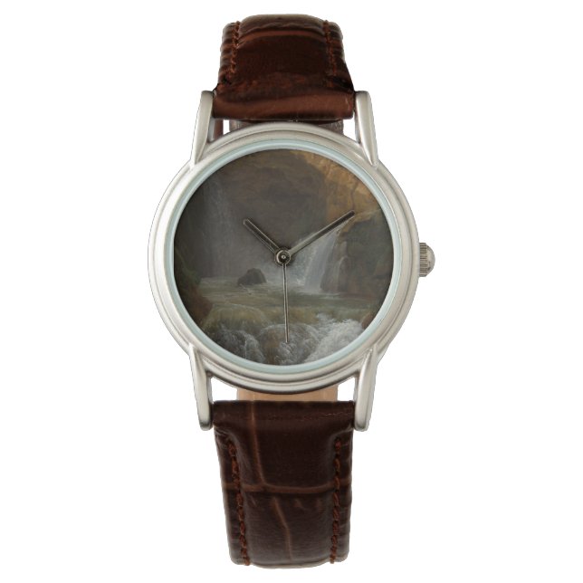 ティボリの滝の眺め(Bidauld) 腕時計 (正面)