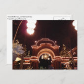 ティボリエントランスクリストマスタイムコペンハーゲンデンマーク シーズンポストカード (正面/裏面)