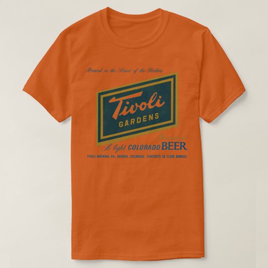 ティボリガーデンズビールレトロアンクヴェンブルワーリアナ Tシャツ (デザイン正面)