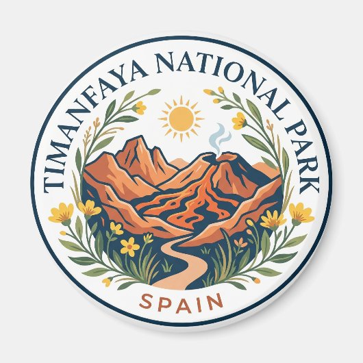 ティマンファヤ国立公園 スペイン マグネット (正面)