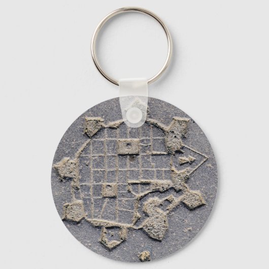 ティミソアラルーマニアの城塞のマップ古代の石を舗装 キーホルダー (正面)