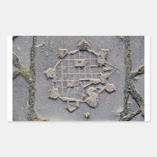 ティミソアラルーマニアの城塞のマップ古代の石を舗装 長方形シール (正面)