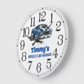 ティミーの69マッスルカー大時計 ラージ壁時計 (傾斜)