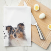 ティミーズブルーメルルシェットランド・ シープドッグキッチンタオル キッチンタオル (四つ折り)