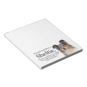 ティミーズブルーメルルシェットランド・ シープドッグメモ帳 ノートパッド (アングル)