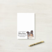 ティミーズブルーメルルシェットランド・ シープドッグ投稿It Notes ポストイット (デスク上)