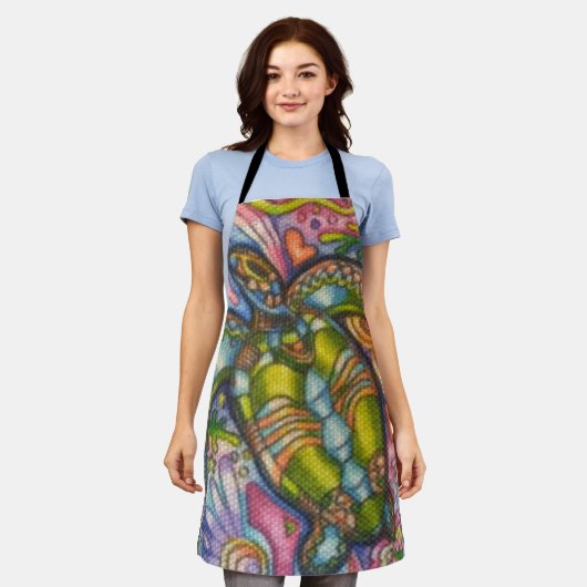 ティミー大人サイズのエプロン エプロン (着用した状態)