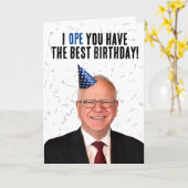 ティムおもしろい・ウォルズ誕生日 – お願いしま最高のす カード (黄色い花)