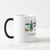 ティムの池の荒野のキャンプのコーヒー・マグ モーフィングマグカップ (左)