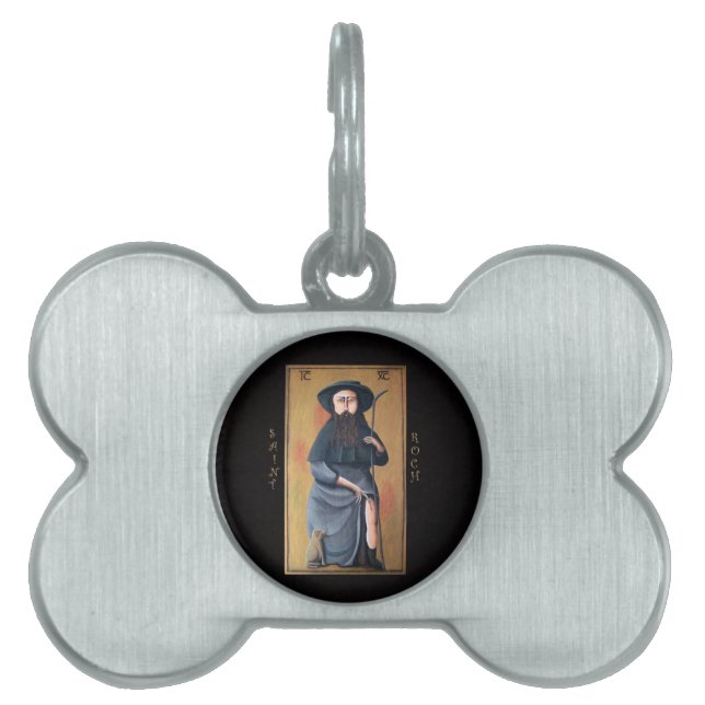 ティムキャンベル著犬の聖者のRochの守護聖人 ペットネームタグ (正面)