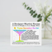 ティムキュウリマーティーニレシピはがき ポストカード (スタンド正面)