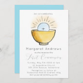 ティムレスファースト・コミュニオン宗教招待状 招待状 (正面/裏面)