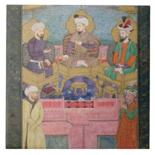 ティムール(1336-1405年)、Babur (1483-1530年、r.1526-30) タイル