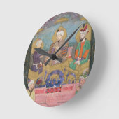 ティムール(1336-1405年)、Babur (1483-1530年、r.1526-30) ラウンド壁時計 (傾斜)