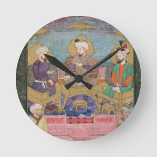 ティムール(1336-1405年)、Babur (1483-1530年、r.1526-30) ラウンド壁時計
