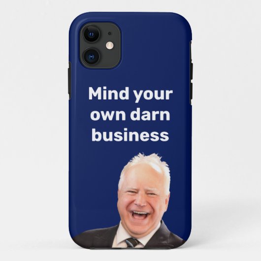 ティム・ウォルズは自分の仕事を考えなさい Case-Mate iPhoneケース (裏面)