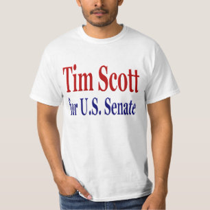 ティム・スコットはレッドブルーの上院に文字 Tシャツ