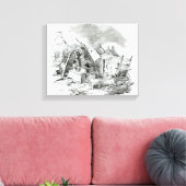 ティム・ダウンズのScalpeen、Dunmore キャンバスプリント (インサイチュ (リビング))