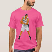 ティム・ダンカン21ボールを持つ Tシャツ (正面)
