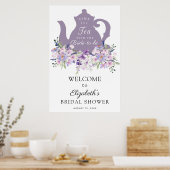ティム・フォー・ティーパープル ブライダルシャワーのウェルカムサイン ポスター (キッチン)
