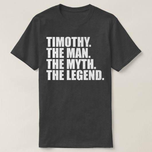 ティモシー名ティモシー与え名名 Tシャツ (デザイン正面)