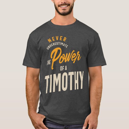 ティモシー名パーソナライズされた誕生日ギフト Tシャツ (正面)