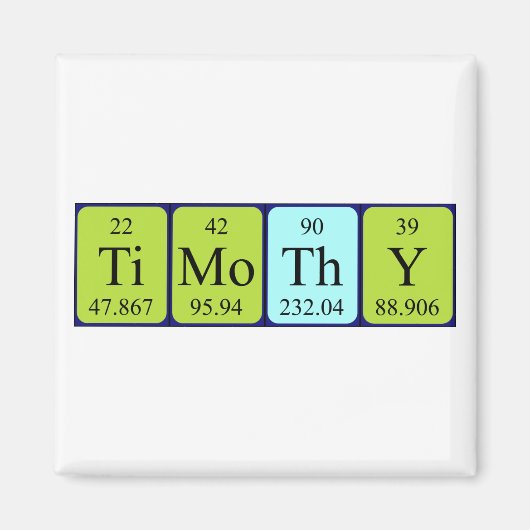 ティモシー周期表名磁石 マグネット (正面)