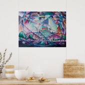 ティモシー・オリクリーによる「政治万華鏡のように千変万化するパターン」 ポスター (キッチン)