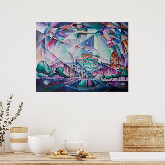 ティモシー・オリクリーによる「政治万華鏡のように千変万化するパターン」 ポスター (キッチン)