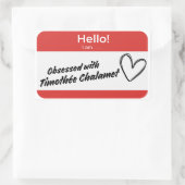 ティモテーシャラメナグタグ 長方形シール (バッグ)